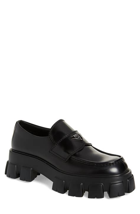 prada men's chunky platform oxford shoes|prada sole loafers men.